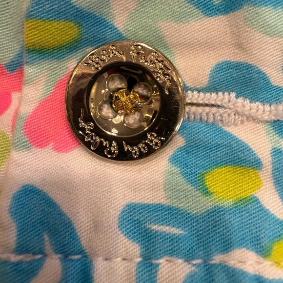 Lilly Pulitzer Women’s Outfit Callahan Shorts Sz 2 & Pink Ruffle Top XXS - Picture 7 of 15